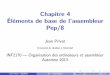 Chapitre4 Élémentsdebasedel’assembleur Pep/8privat/INF2170/04-assembleur.pdf · Chapitre4 Élémentsdebasedel’assembleur Pep/8 JeanPrivat Université du Québec à Montréal