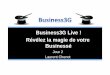 Business3G Live ! Révélez la magie de votre Business · • Livre = Meta de la page ... Je mange Je mincis Auteur ... Méthode Avantages Gratuit : Blogging, articles, etc… - Scalable,