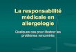 La responsabilit© m©dicale en allergologie - sante .La responsabilit© m©dicale en allergologie