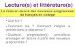 Lecture(s) et littérature(s) - Argos 2.0 · œuvresdu patrimoine (principalement français et francophone, mais aussi européen, méditerranéen ou plus largement mondial)