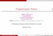 Programmation Python - .Semaine CM/TD TP 45 Introduction, variable, expression 46 Bases du langage