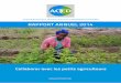 RappoRt annuel 2014 - ACED-BENIN · • Les résultats des travaux de recherche sur l’agriculture et les changements climatiques ont été présentés à Niamey à la Quatrième