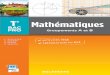 Mathématiques 1re Bac Pro - Groupements A et B · ISBN 978-2-206-10021-0 Cet ouvrage de mathématiques répond aux objectifs du programme des classes de Première professionnelle
