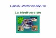 Liaison CM2/6°2009/2010 La biodiversitécol71-vilar.ac-dijon.fr/IMG/pdf/liaison_biodi2.pdf · ne suffira pas d'arrêter de produire des gaz à effet de serre pour que le réchauffement