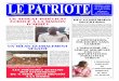 LE PATRIOTE · L’industrie du ciment maLmenée par Les importateurs paraLLèLes véreux Crise postélectorale au Gabon ... N°395 du 5 septembre 2016 - Le Patriote Site: ... Pour