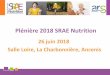 Plénière 2017 SRAE Nutrition · EHPAD ; APA pour les pathologies de la nutrition 21. Objectifs du Forum 2017 ... • Bonne signalétique ... • Pertinent, concret et pratique •