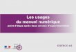 Les usages du manuel numériqueeduscol.education.fr/fileadmin/user_upload/svt/caen2012/6-Manuels... · Diffusion de ressources en ligne de plus en plus fréquente ... cahier de texte