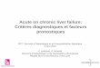 Acute on chronic liver failure: Critères diagnostiques et ...© ACLF FL ZS journée d... · Critères diagnostiques et facteurs pronostiques 20ème Journée d ... Etat de choc Ventilation