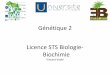 Génétique 2 Licence STS Biologie- Biochimie · 2013-03-11 · La relation entre le genotype et le phénotype ne sont pas aussi simple que les 2 règles énoncés par Mendel par