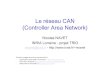 LeréseauCANLe réseau CAN …nicolas.navet.eu/cours/Cours2010/intro-CAN-color.pdf · MAC priorisé avec arbitrage non destructif Un identificateur unique par message : prioritépourlpriorité