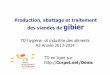 Production, abattage et traitement des viandes de gibierfcorpet.free.fr/Denis/W/TD-gibier-chasse-trichine-Corpet.pdf · Trado: gibier d'élevage "oiseaux" considérés comme volaille