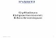 Syllabus Département: Électroniqueenseirb-matmeca.bordeaux-inp.fr/syllabus0607/pdf/syllabus_FR_E.pdf · AU206 Modélisation par représentation d'état 1.50 p. 27 AU207 TP SDNL