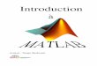 Introduction - R&D · 4.0 La programmation avec MATLAB.....26 4.1 Opérateurs et caractères spéciaux ... l’intégration numérique, la recherche des solutions d’équations algébriques