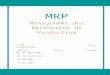 MRP - Overdoc - Centre de documentation de … · Web viewElle n’a cessé d’évoluer au cours du temps (MRP-0, MRP-1, MRP-2). – MRP-0 (1960) : Système qui, à partir des demandes
