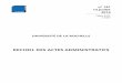 RECUEIL DES ACTES ADMINISTRATIFS - univ … · Délibération n° 2016-07-11-3-1 : Liste des « recettes fléchées » à compter de janvier 2017 (GBCP) 