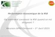 Performance Economique de la RSE - sidonie.apm.fr et... · Halte à la croissance et protection de l’environnement écodéveloppement évolution des concepts 1970 1980 1990 2000
