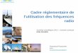 Cadre réglementaire de l'utilisation des fréquences radioursi-france.telecom-paristech.fr/.../data/docs/000054/JS14_54.pdf · Cadre national pour l’accès aux fréquences radio