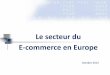Le secteur du E-commerce en Europe - finuzes.fr · Les entreprises digitales Sites marchands (Amazon) Place de marché (eBay) Plateformes de contenu, de mise en relation Plateformes