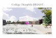 Collège Théophile BRIANT - · PDF file• Les difficultés liées à l’entrée dans l’adolescence. ... • - Le Conseiller principal d'éducation (CPE). ... publics) rue du Haut