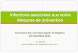 Infections associées aux soins Mesures de prévention · Réputation de l’étalissement de santé Tableaux de bord des IN et score ICALIN (moyens) et autres indicateurs nationaux