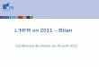 L’HFR en 2010 - fr.ch · Herzinfarkt und Hirnschlag vorbeugen – aber wie? Risikofaktoren kennen und beeinflussen. Prof. Stéphane Cook, Prof. J.M. Annoni. 13.09.2011 . Quand le