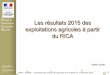 Réseau d' I Les résultats 2015 des CAgricole exploitations ...agreste.agriculture.gouv.fr/.../comptes2016presentationricabspca.pdf · Source : SSP, RICA 2016 - Résultats 2015 provisoires