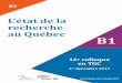 L’état de la recherche au Québec - sqetgc.orgsqetgc.org/wp-content/uploads/2017/10/B1_ColloqueTGC2017.pdf · • Connaissances sur le concept 