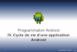 IV. Cycle de vie d’une application Android - lirmm.frfmichel/old/ens/android/cours/android_lifecycle.pdf · Vue globale du cycle de vie Cycle de vie d’une application Android