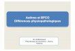Asthme et BPCO Différences physiopathologiques · Maladiesobstrucves Asthme = obstruction intermittente réversible améliorée par les corticoïdes inhalés et les broncho-dilatateurs
