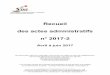 Recueil des actes administratifs n° 2017-2 · 059/2017 Projet de construction du Centre d'Incendie et de Secours de Montluel ... d'alarme" et répartition des crédits de paiement