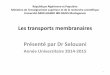 Les transports membranaires Présenté par Dr Selouaniuniv.ency-education.com/uploads/1/3/1/0/13102001/physio27-03... · Ministère de l’enseignement supérieur et de le recherche
