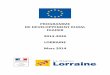 PROGRAMME DE DEVELOPPEMENT RURAL FEADER 2014 …europe-en-lorraine.eu/wp-content/uploads/2015/01/programme_develop... · espace représente 67% du territoire lorrain et rassemble