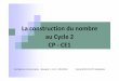 La construction du nombre au Cycle 2 CP et CE1 · Les objectifs de formation Clarifier les connaissances clés du Cycle 2 Comprendre le rôle des situations-problèmes dans la construction