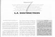 LA DISTINCTION - slps.org La... · «Dans La Distinction, critique soc/ale du jugement, Pierre Bourdieu opposealavisioncourante, quitient les goUtspour undon dela nature, l'obser-vation