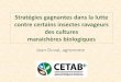 Jean Duval, agronome - CETAB+ | Le Centre d'expertise et ... · - Le Btk et le Spinosad (Enstrust) efficaces - suivre les bulletins du RAP - pièges à phéromone installés en bordure