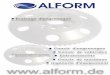 Alform Prospekt Rückseite · ALFORM Matériaux et procédés de fabrication: Nous utilisons toutes les sortes d'acier et d'alliages coulés appliqués dans la construction de machines