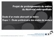 Projet de prolongements du métro du Montréal métropolitain · 2015-06-03 · Système de préemption pour le passage prioritaire des carrefours avec feux. Maintenir une voie de