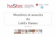 Membres et associés du LabEx Hastec · ANHIMA ‐ UMR 8210 (CNRS, EHESS, EPHE, Université Paris 1, Université Paris 7) Tableau des chercheurs / enseignants‐chercheurs impliqués