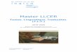 Master LLCER · 2019-10-21 · Ch. Lamarre PU - Méthodes en dialectologie 1 H. Lecocq MCF(HDR) - Initiation à la terminologie : approche et application - Théories de la traduction