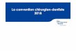 La convention chirurgien-dentiste 2018...La nouvelle convention : un travail important de co-construction La nouvelle convention dentaire a été signée le 21 juin 2018 par la CNSD