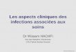 Les aspects cliniques des infections associées aux soins · 2018-04-09 · Les infections associées aux soins • Chaque Année en France, –600 000 à 1 million de malades sont