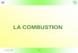 LA COMBUSTION - VFT47AFPA · Combustion réductrice Combustion mi-oxydante Combustion mi-réductrice Combustion oxydo-réductrice Molécules de corps simples Consommables Défaut