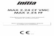 MAX 2.24 CF VMC MAX 2.24 FF MURALES CH...¢  2012-03-18¢  MAX 2.24 CF VMC MAX 2.24 FF. INDEX Instructions