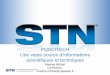 The STN Standard Template · –Vocabulaire contrôlé • Recherche de propriétés numériques • Pqscitech dans les clusters –Index • Profils . Couverture de Pqscitech 3 Electronics