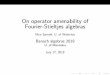 Nico Spronk, U. of Waterloobanach2019/pdf/Spronk.pdf · 2019-07-21 · On operator amenability of Fourier-Stieltjes algebras Nico Spronk, U. of Waterloo Banach algebras 2019 U. of