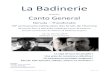 La Badinerie · 2019-01-03 · Un orchestre atypique ! Bouzouki, flûtes, 2 pianos à queue, basse électrique et 7 peussions. Aux voix du hœu et des solistes épondent en contrechant