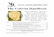 The Criteria Handbook · 2015-02-04 · THE CRITERIA HANDBOOK Authors ' 2001, Victory Briefs 1 AUTHORS Anthony Berryhill Anthony Berryhill is a graduate from Isidore Newman School