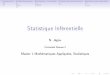 Statistique Inférentielle · Introduction Modèle Statistique Estimateurs - Propriétés Construction d’estimateurs Estimation par intervalles Modèleparamétrique-Modèlenonparamétrique