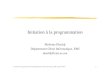 Initiation à la programmationInitiation à la programmation, M. Eleuldj, Département Génie Informatique, EMI, septembre 2014 4 Terminologie Algorithme : suite de prescriptions précises