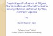 Psychological Influence of Stigma, Discrimination and ... Psychological Influence of Stigma, Discrimination